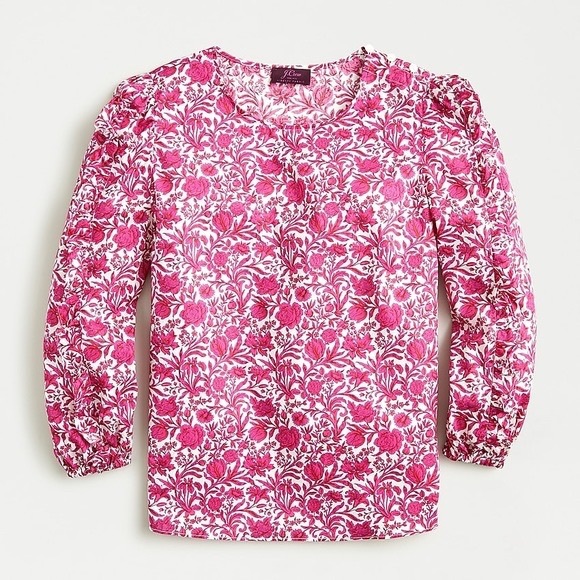 J. Crew Tops - J.Crew Liberty Ruffle Sleeve Blouse